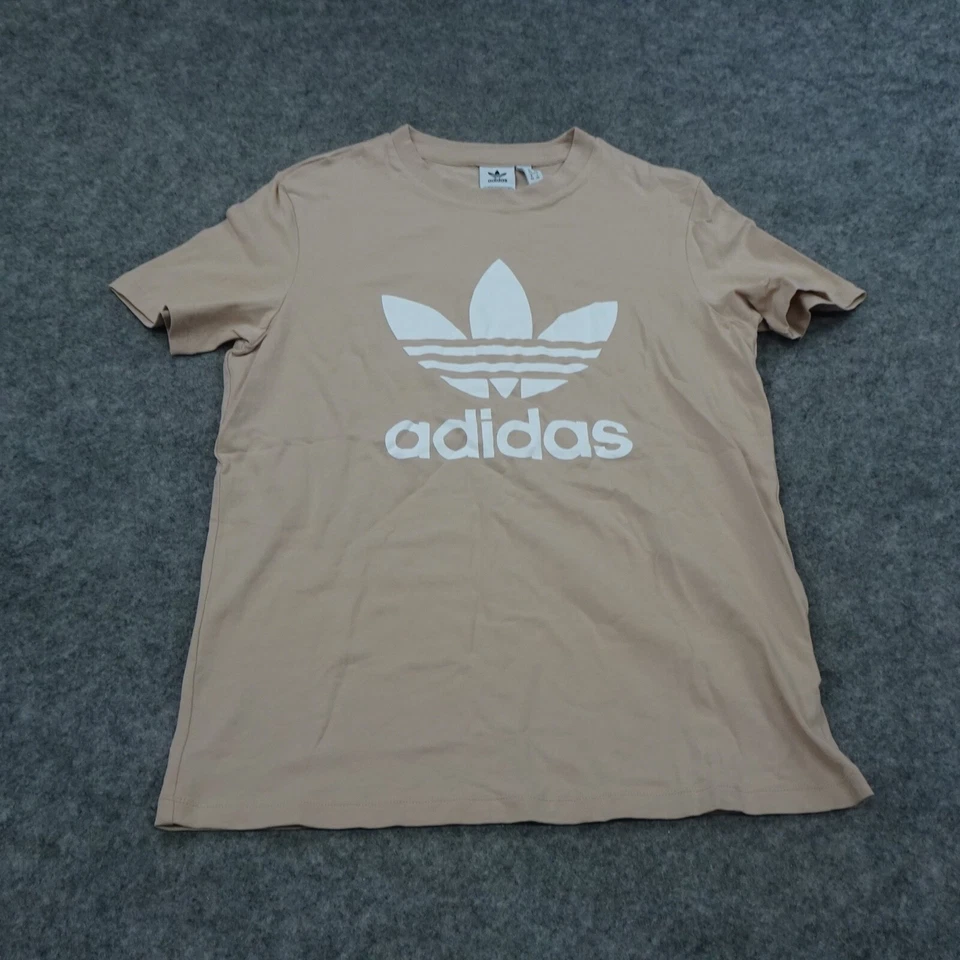 Camiseta Adidas Mujer Camiseta Trifolio Mediana CV9894 Rosa Desnudo Logo Manga Corta Foto 2 de 4