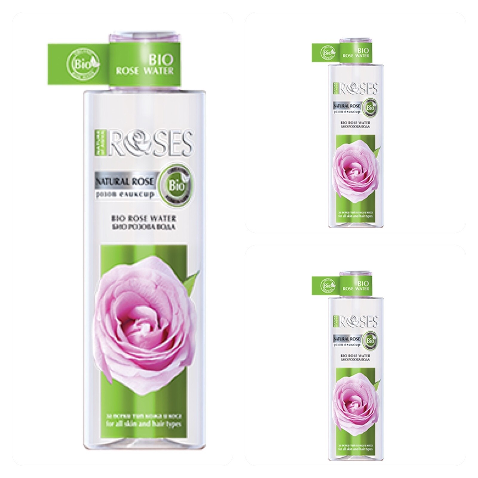 3x Rosenwasser 100% Bio ohne Alkohol 0% Chemie Gesichtswasser Akne Haarwasser