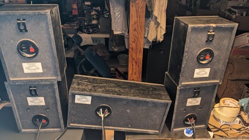 6pc 5.1 Surround Pioneer HTP100 Speakers - 1 Center, 2 Front, 2 Back + Sub *Read - Picture 2 of 13