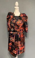 Desigual x Christian Lacroix Sz 38 Black Multicolor Fringe Dress