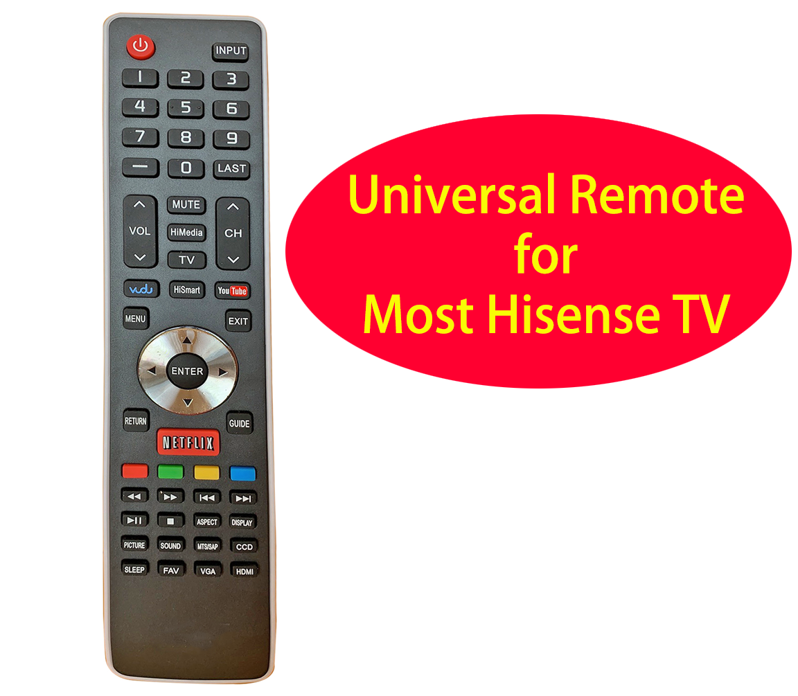 Universal Remote Control for Hisense LCD LED Smart TV--Programed