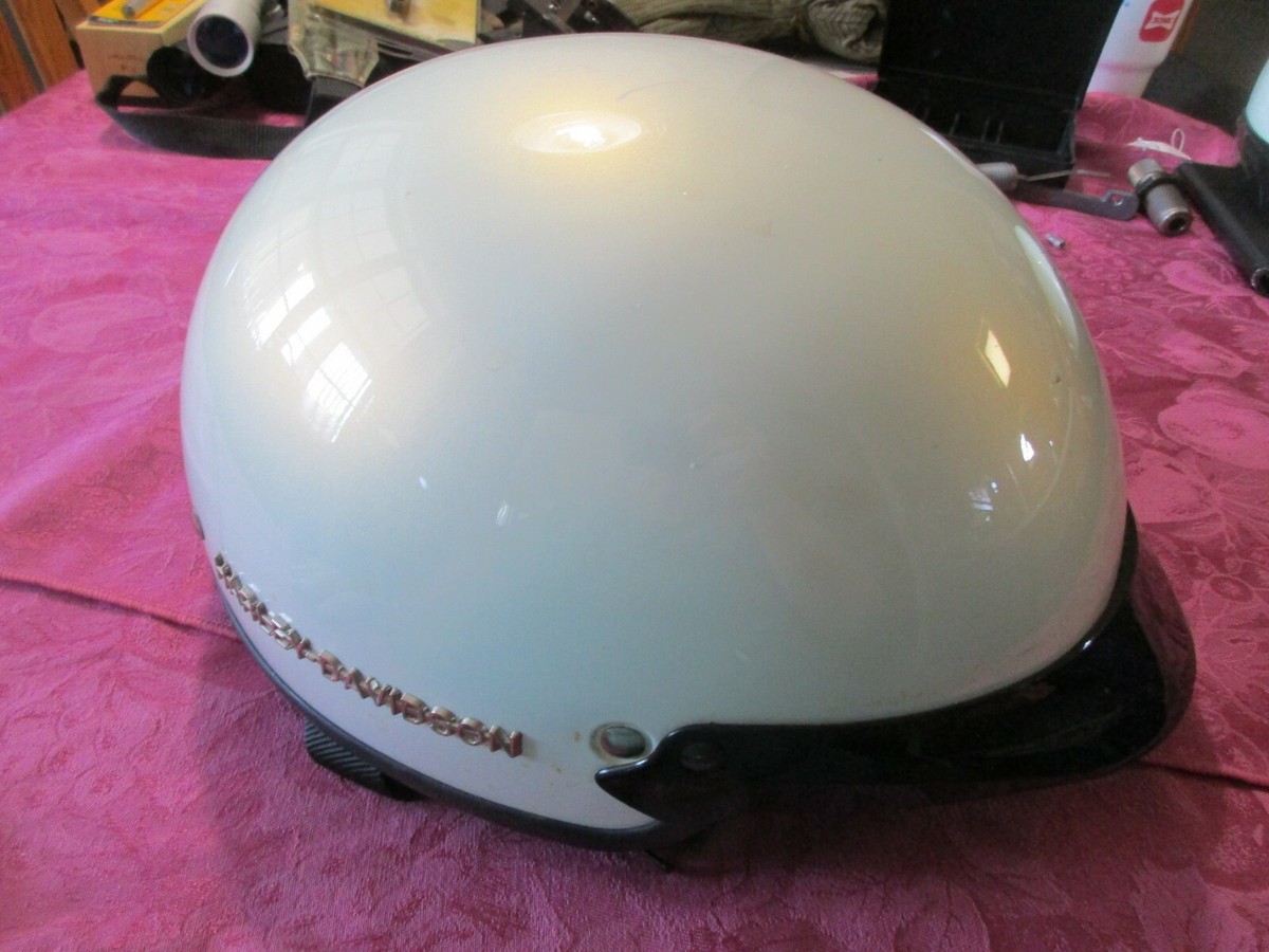 Harley-Davidson 半帽ヘルメット ホワイト Harley-Davidson 2005 Pearl White Helmet Midway Dot w/Visor Ear