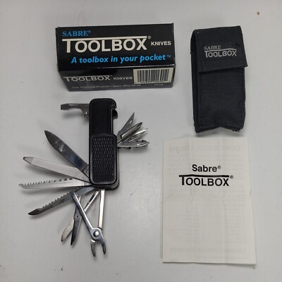 Sabre Toolbox Multi-Tool Utility Knife With Sheath 02-0690 NIB NOS