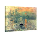 Canvas Print Monet Painting Repro Home Decor Wall Art Sunrise Orange Framed