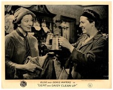 Gert And Daisy Clean Up Original UK Lobby Card 1942 Elsie Waters Doris Waters