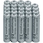 24PCS NIMH Battery 1.2V AAA 3A 1800mAh Ni-MH Rechargeable Batteries Grey US CA
