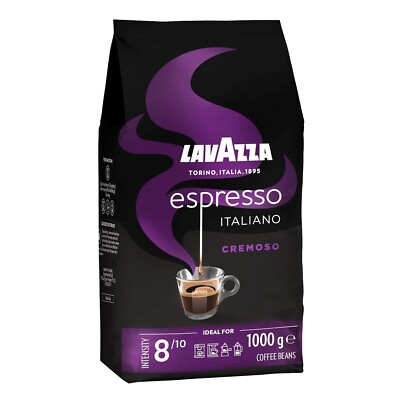 Lavazza Espresso Cremoso 100% Arabica Medium Roast Kaffeebohnen 1kg Packung vers