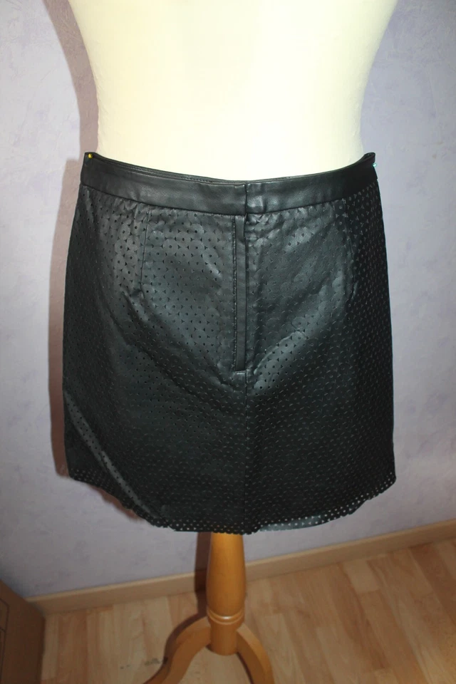 JUPE ASPECT CUIR FEMME °°° MORGAN °°° TAILLE 36 . PARFAIT ETAT - Photo 4/4