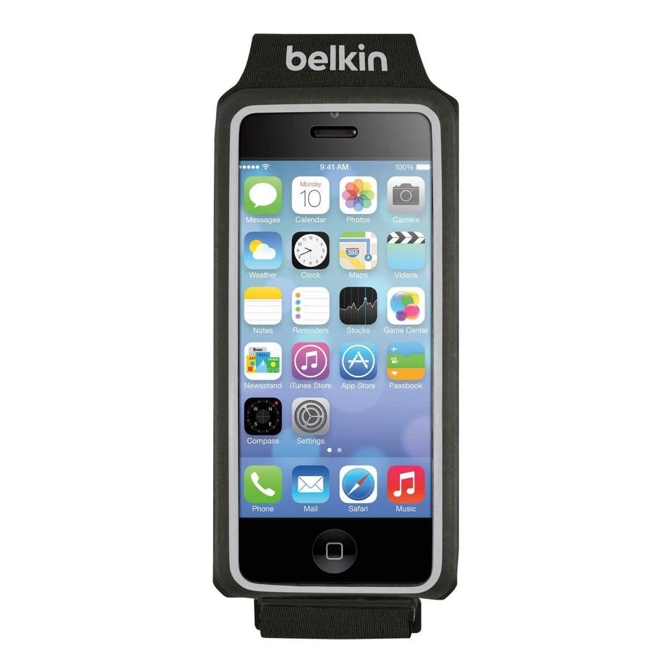 Belkin Grip-Fit 手带保护壳 适合 Apple iPhone SE 5 5s 5C iPod 5 6 黑色 — 第 2/3 张图片