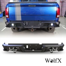 Modular Design Black Rear Bumper Set For 2009-2018 Dodge Ram 1500 w/Sensor Holes