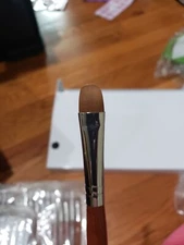 LOT OF 2 MANICURE & PEDICURE FRENCH BRUSH WOOD HANDLE 