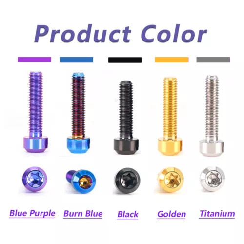 M4M5M6M8M10 Titanium Bolts Taper Cone Socket Head Motorcycle Modification Screws - Picture 2 of 205