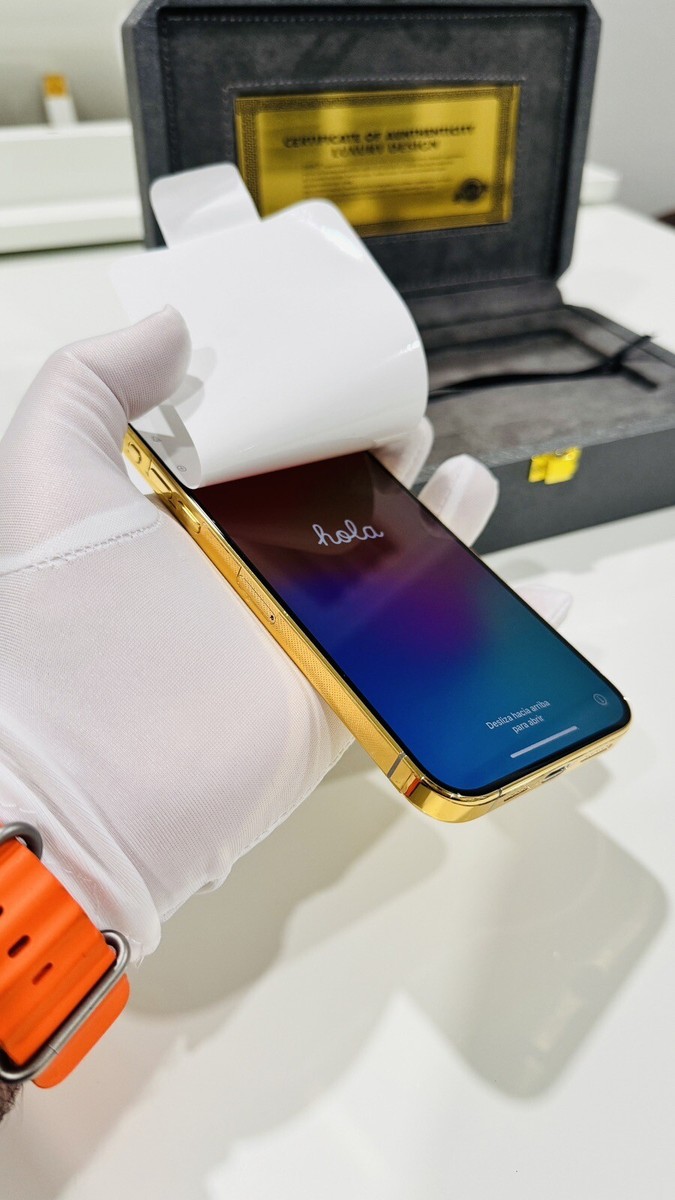 24k Gold Apple iPhone 16 Pro Max Engraved Diamonds UNLOCKED 512 GB