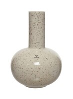 Deko-Vase Blumenvase Vase Tischvase Steingut Sandfarben H 25,5 Cm