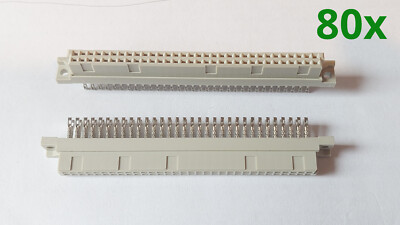 80x Federleiste, DIN 41612, 64 pol. Bauform B, gerade, PANDUIT 100-064-454