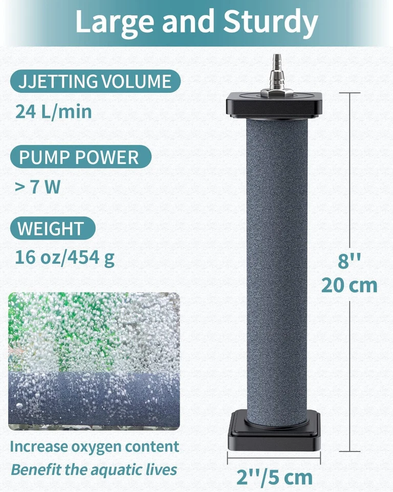 Difusor de burbujas cilindro piedras de aire grandes aireador acuario bomba de aire hidropónica Foto 4 de 4