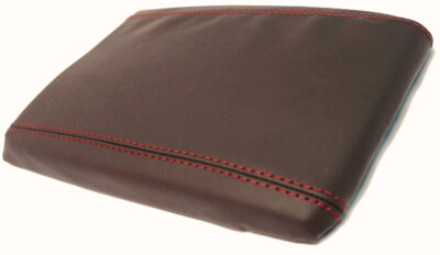 Brown Vinyl With Red Stitch Center Console Armrest Cover – Fits 2016-2020 Lexus RX
