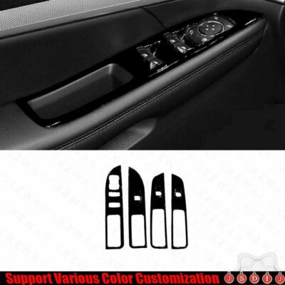For Ford Explorer 2016-2019 Bright Black Car Window Lift Panel Switch Cover Trim