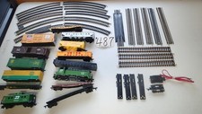atlas, life like tyco, bachmann ho train parts lot, straights corners, box cars