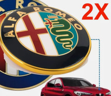 2x Stemma ALFA ROMEO GIULIETTA MITO 159 Logo Fregio Anteriore Posteriore 74mm GT