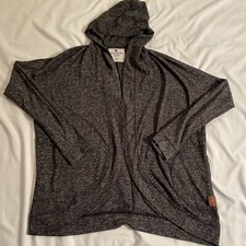 abercrombie Kids Black Heathered Open Front Cardigan Hoodie Size 11/12
