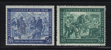 Germany Scott # 582-583 MH Set Leipzig Fair 1948