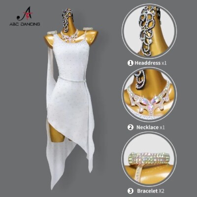 what color jewelry to wear with rose gold dress Medalist Inori Yuitsuka White Dress Outfit Carnival Halloween Cosplay  Costume main image 1