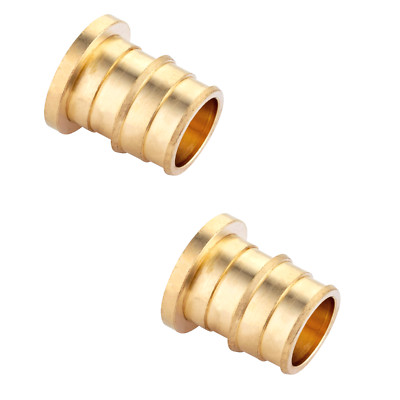 EFIELD (2-50 Pack) Pex A End Cap 1/2'' Plug Expansion Brass Fitting Lead Free