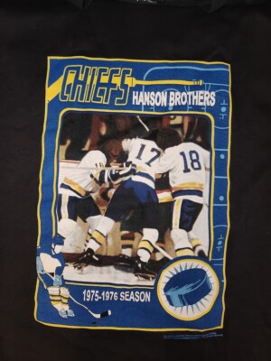 Chiefs Hanson Brothers Slap Shot BLACK Adult T-shirt