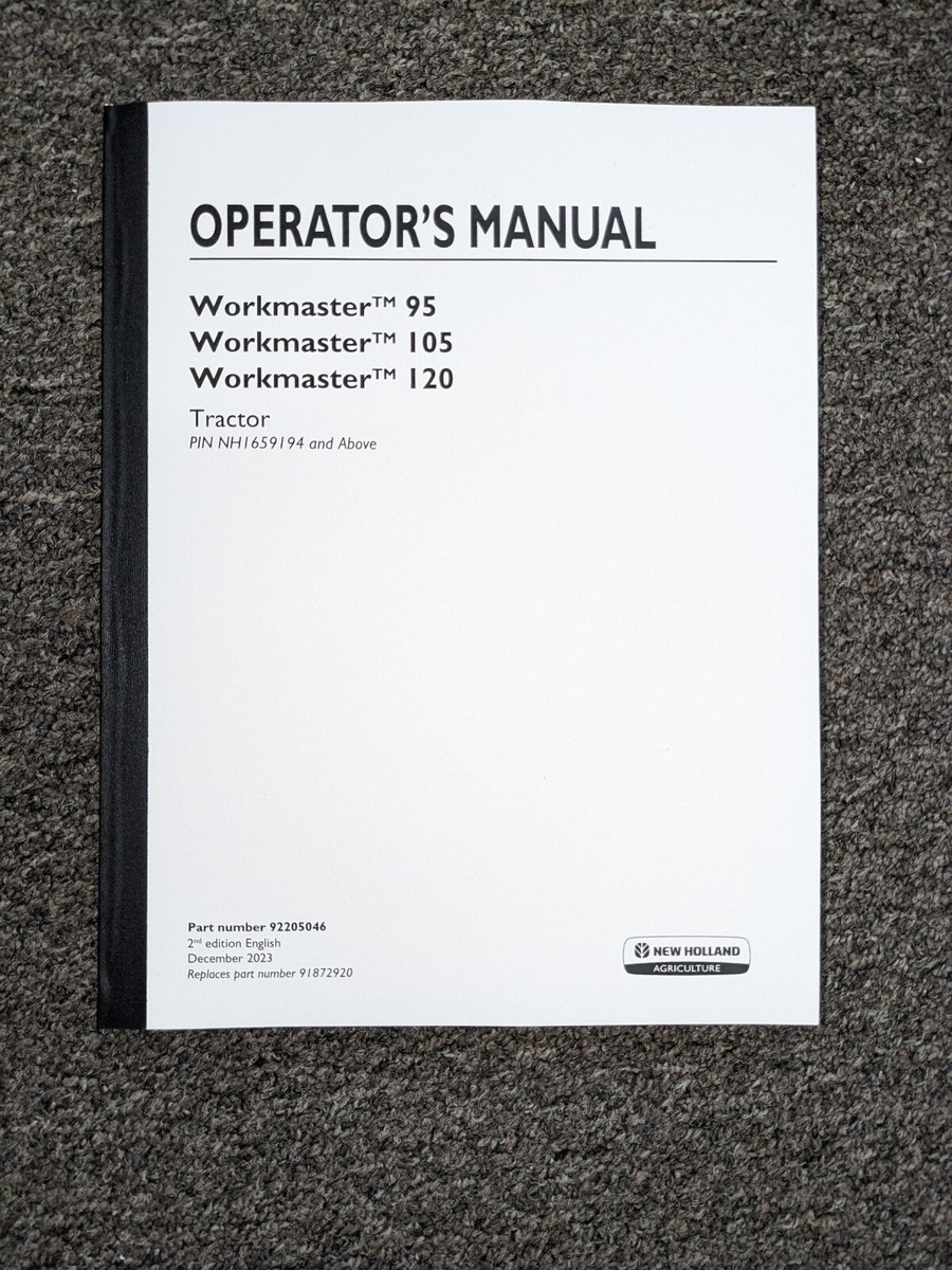 New Holland Workmaster 95 105 120 Tractor Owner Operator Manual