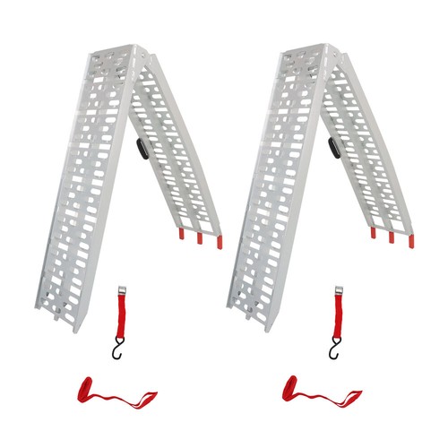 2 rampas de carga plegables de aluminio ATV UTV 7,5' para camioneta motocicleta cortacésped - Imagen 2 de 8