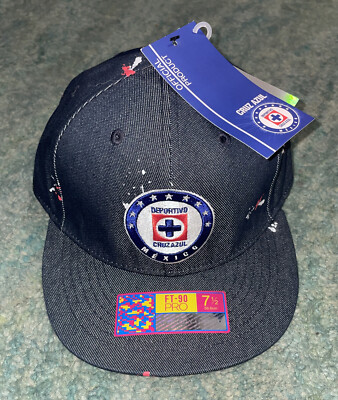 FT-90 PRO ADULT Cruz Azul Americas Game Fitted Hat 1/2 NEW