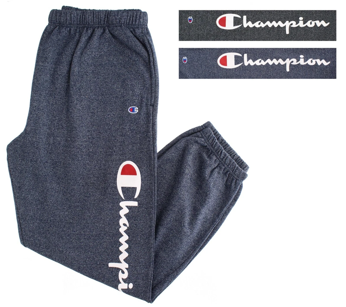 Champion Men's Jogger Sweatpants 3 Pocket Big & Tall Gym Pants Brushed  Lining