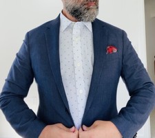 NWT Banana Republic Men's Non Iron Standard Fit Dress Shirt White Geo Print SZ M