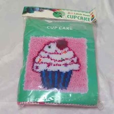 Zirrly Latch Hook Kit Cupcake Pink  White Crafting Hobby NEW