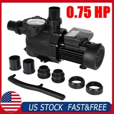 3/4HP 0.75HP Swimming Pool Pump Motor In/Above Ground W/ Strainer Filter Basket