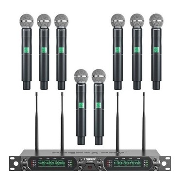 Phenyx Pro | PTU-4000-8H | 8-Channel UHF Handheld Wireless Microphone System