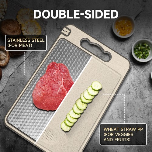 Titanium Cutting Board Double-Sided Titanium Chopping Boards for Kitchen Camping - Picture 10 of 13