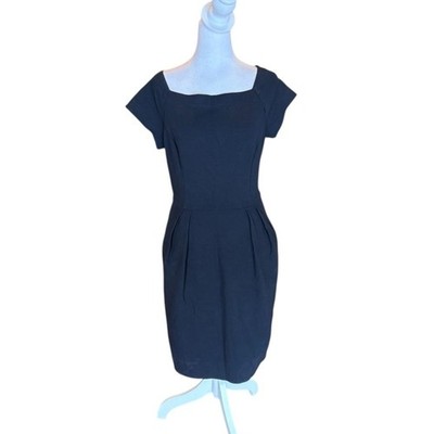 Diane Von Furstenberg Anka Dress Navy Blue Pockets Womens Size 10