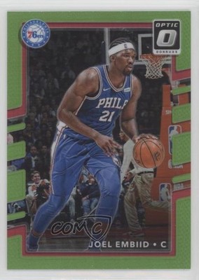 2017-18 Panini Donruss Optic Lime Green Prizm 29/175 Joel Embiid #112 1yj