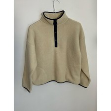 J. Crew Cream Sherpa Pullover Women's size small