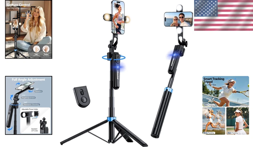 Professional Lighting Phone Tripod with Gesture Control - Image 2 of 4