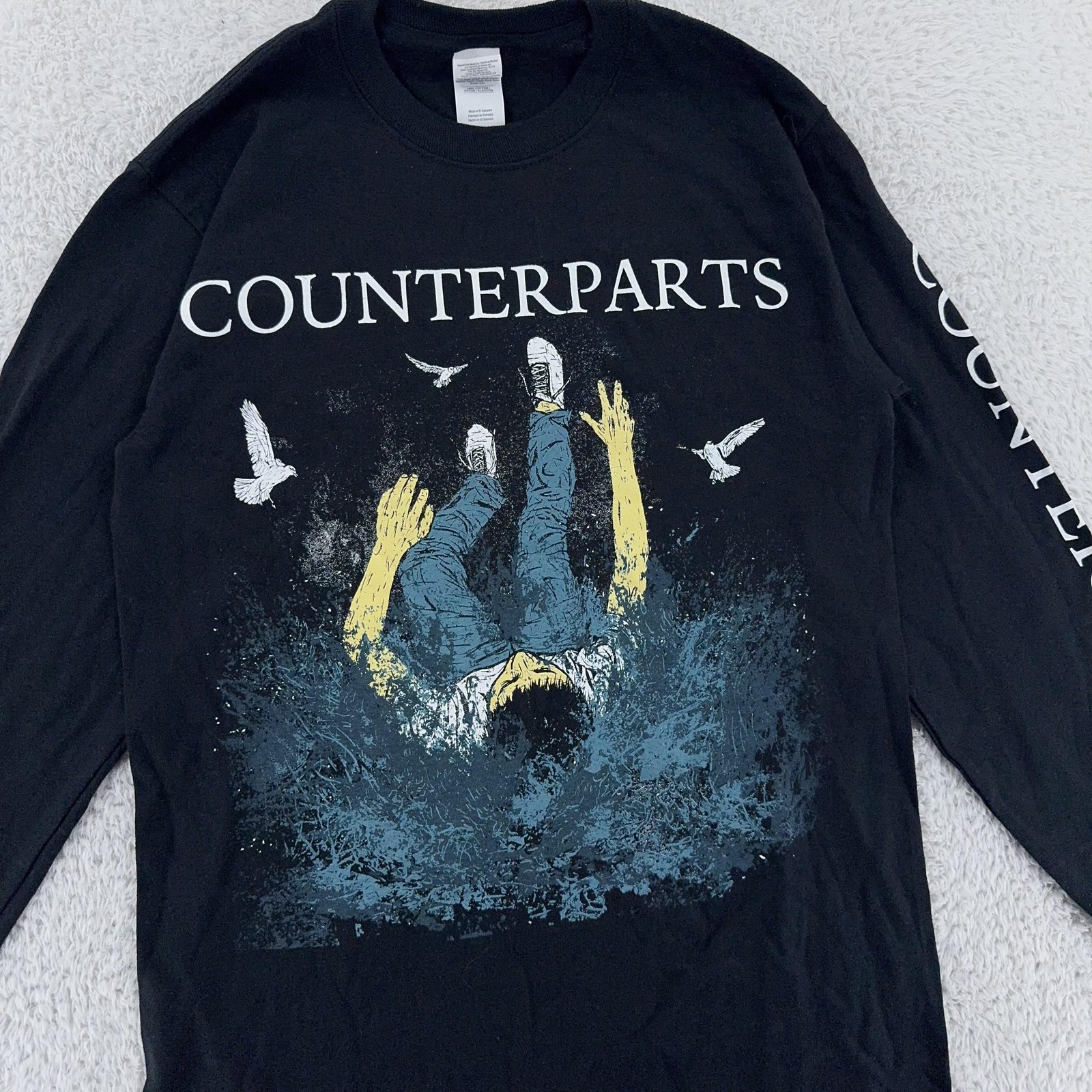 Counterparts The Current Will Carry Us Away T-Shirt S Long Sleeve Punk Band Tee