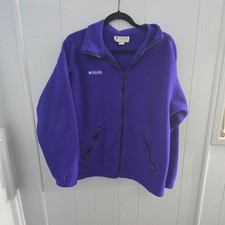 Columbia Sportswear Vintage Fleece Jacket Youth 18/20 Purple USA Made
