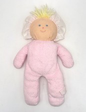 Vintage EDEN Pink Terry Cloth Baby Girl Soft Doll 10 Inches