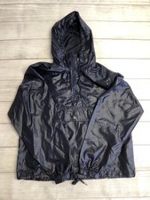 IZOD Jacket Mens Large Blue Hooded 1/4 Zip Pu...