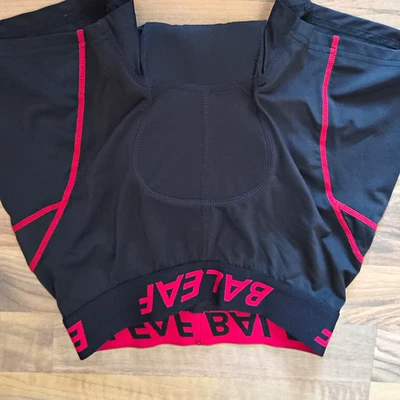 Baleaf Fahrradshorts gepolstert Kompression Gr. S Schwarz/Rot - Bild 1 von 4