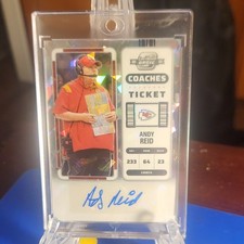 Panini 2022 Contenders Optic Prizm Andy Reid Coaches Ticket Auto 04/22 Chiefs