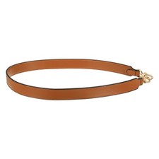 38 Inch Leather Purse Strap, 1 Inch Wide Strap with Gold Buckles, Tan