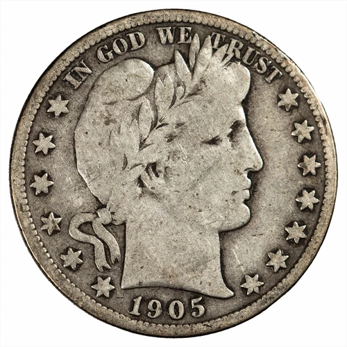 1905S Barber Half Dollar 50C Raw